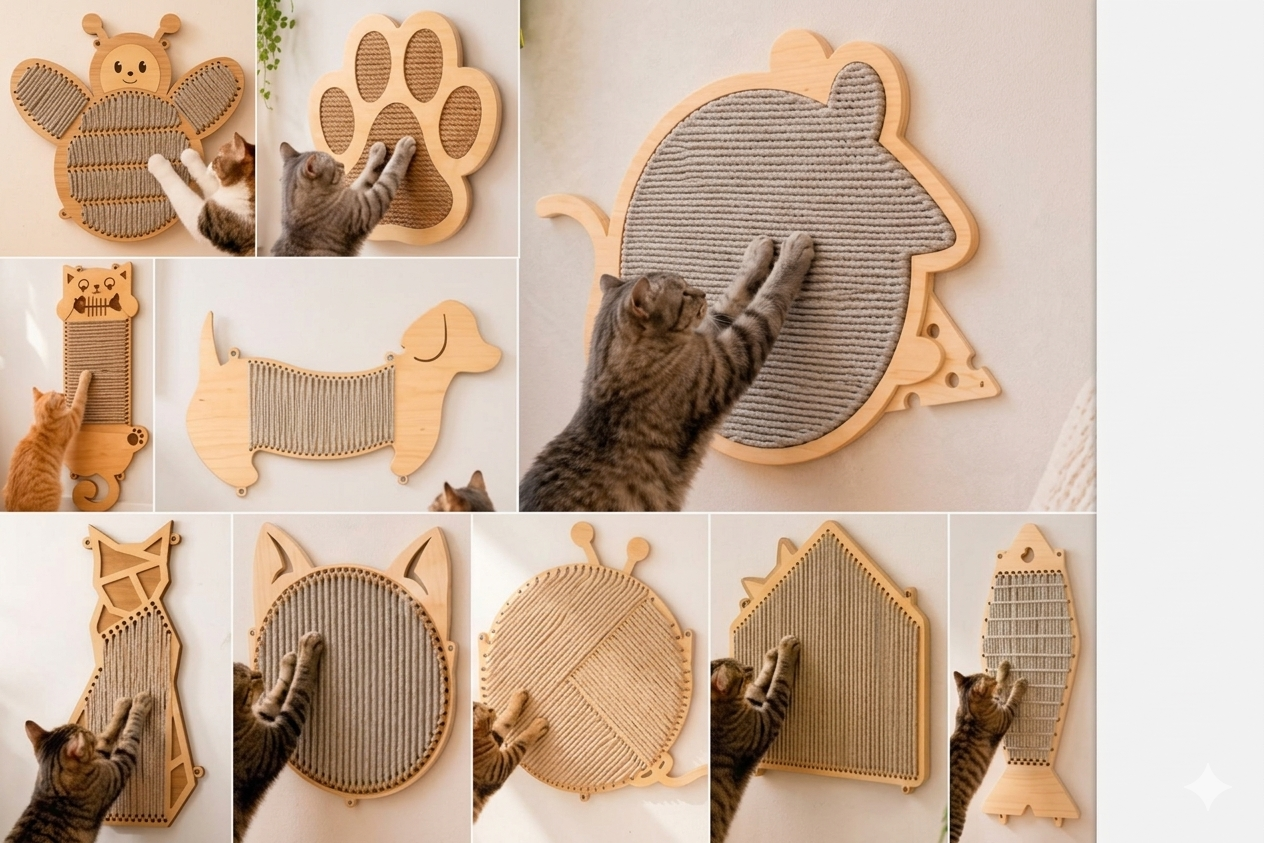 Rascadores de Pared Premium para Gatos – Diseños Creativos en Madera - Imagen 4