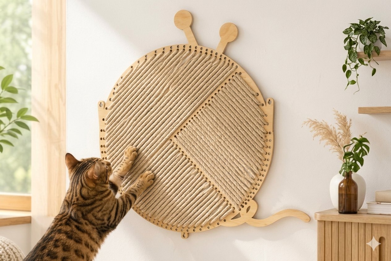 Rascadores de Pared Premium para Gatos – Diseños Creativos en Madera - Imagen 3